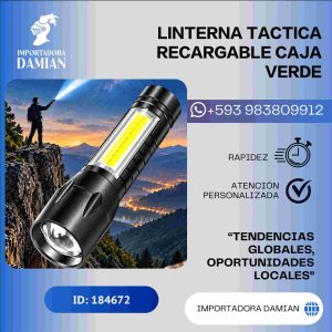 Linterna Tactica Recargable Caja Verde